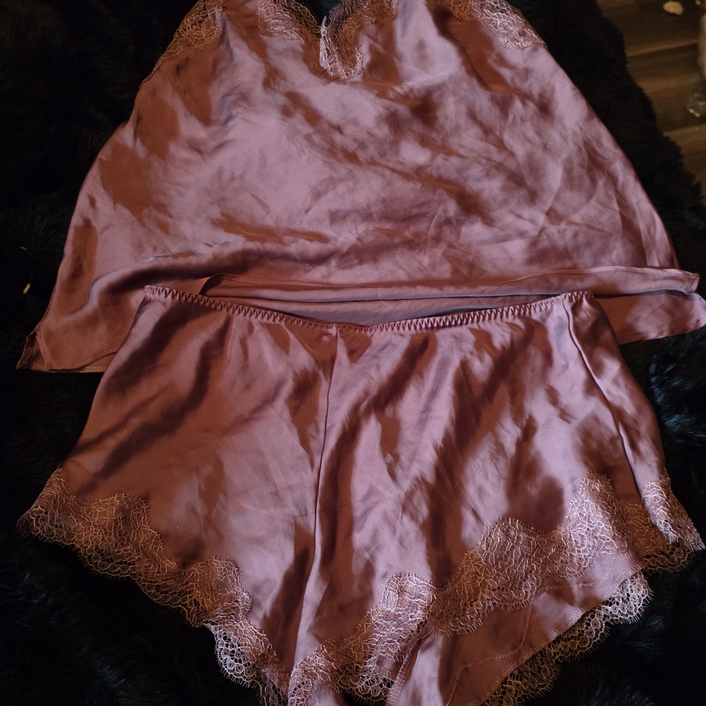 Victoria's Secret Pink Lace Trim Sleepwear Set